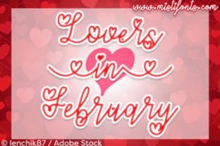 Lovers in February: A Monoline Valentine’s Day Font