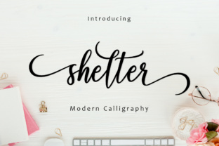 Shelter Script: Elevating Design with Chic Modern Calligraphy